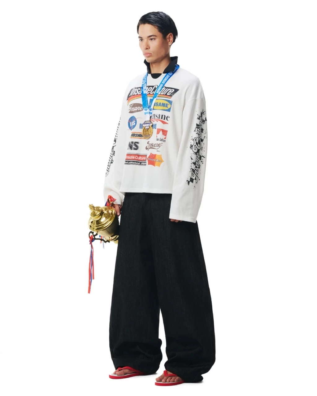 Áo Thun Dài Tay InsaneClo SPONSOR LONGSLEEVE Form Oversized Unisex Chất Liệu Waffle Nhập Khẩu