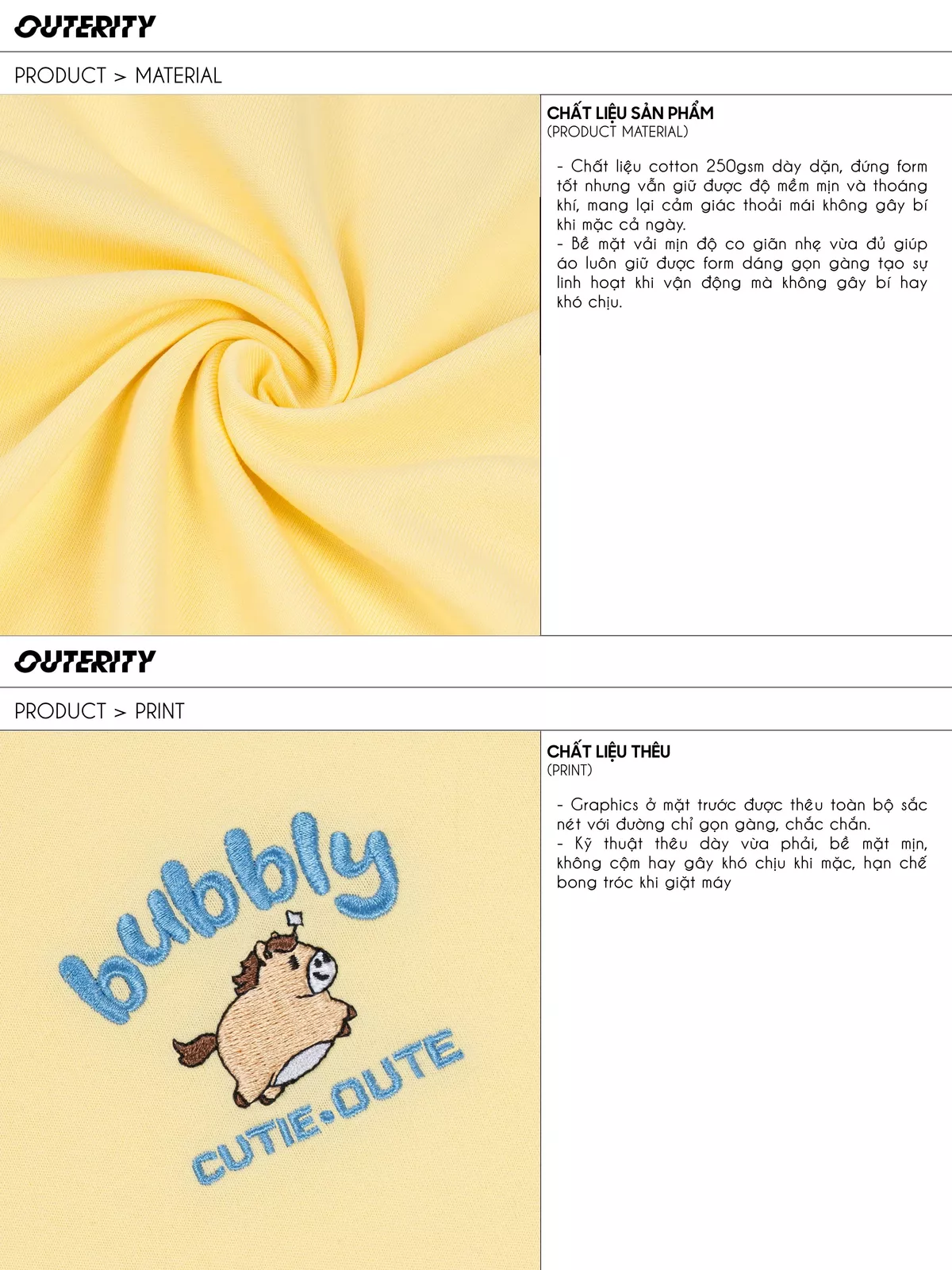 Áo Thun Babytee Outerity Bubbly Cotton 100% Nam Nữ Unisex / DREAM HORSE COLLECTION 2026