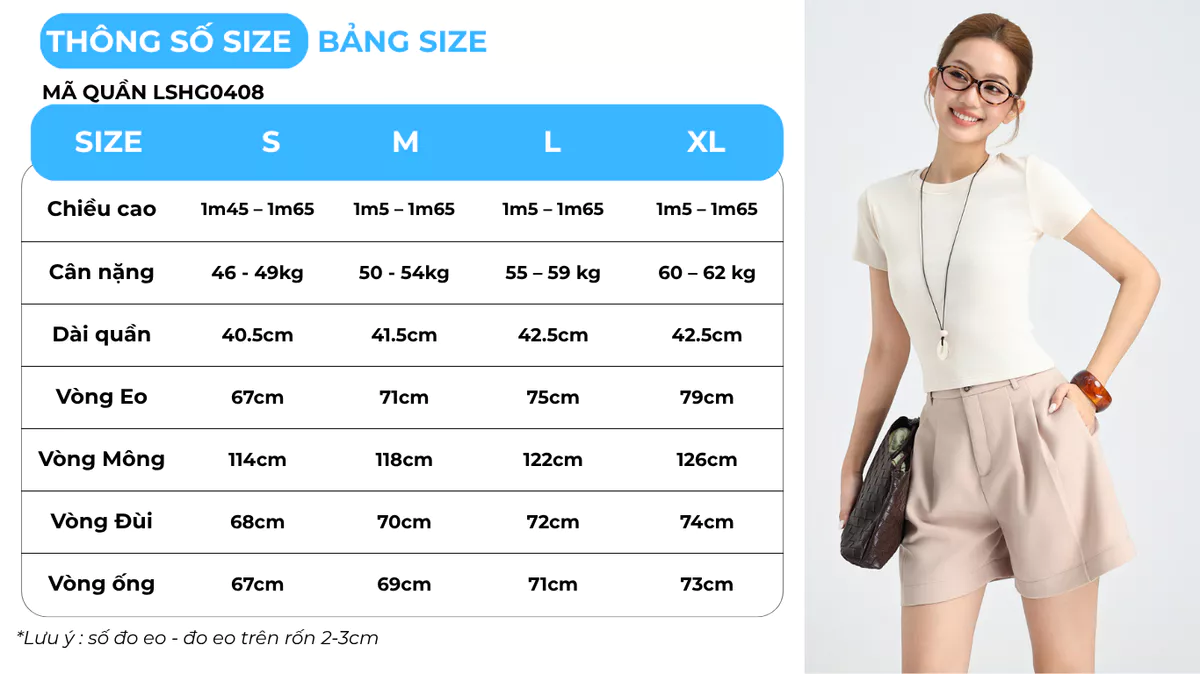 Quần Short Nữ GUMAC Form Suông Lưng Cao Cạp Cao Xếp Ly Nút Đôi Chất Tuyết Mưa Đứng Form Thoải Mái LSHG0408