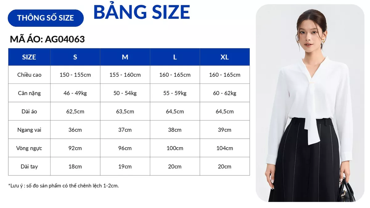 Áo Kiểu Nữ GUMAC Form Suông Tay Dài Cổ V Kèm Dây Nơ Lụa Xẹc Tiểu Thư AG04063