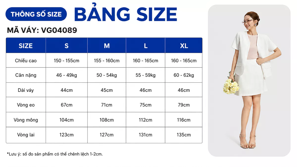 Set Lẻ Công Sở GUMAC Áo Khoác Blazer 2 Lớp OWG04096 - Chân Váy Chữ A Dáng Ngắn 2 Lớp Vải Bố Cao Cấp VG04089