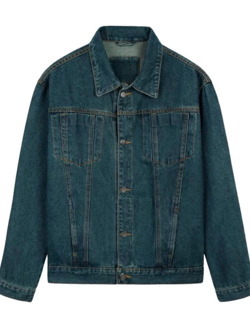 Áo Jacket Raw Denim Basic 𝐂𝐎𝐎𝐋𝐂𝐑𝐄𝐖 Dáng Regular Phong Cách Streetwear Năng Động AKD059