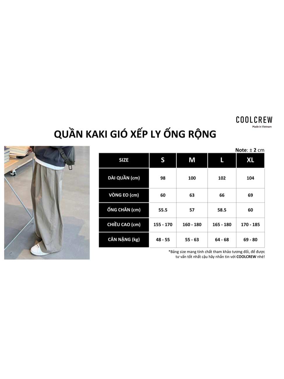 Quần Kaki Gió Xếp Ly Ống Rộng 𝐂𝐎𝐎𝐋𝐂𝐑𝐄𝐖 Chất Vải Dày Dặn Phong Cách Hàn Quốc QTD047