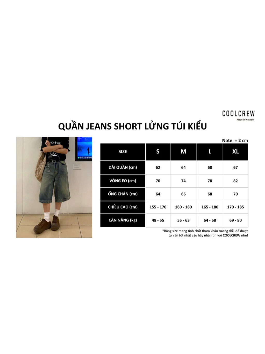 Quần Jeans Short Lửng Túi Kiểu 𝐂𝐎𝐎𝐋𝐂𝐑𝐄𝐖 Dáng Rộng Nam Nữ Phong Cách Bụi Bặm Đường Phố QTL046