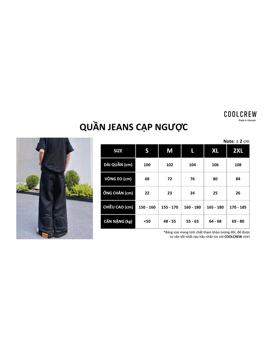 Quần Jeans Cạp Ngược 𝐂𝐎𝐎𝐋𝐂𝐑𝐄𝐖 Unisex Nam Nữ Phong Cách Thời Trang Trẻ Trung, Năng Động QTD040