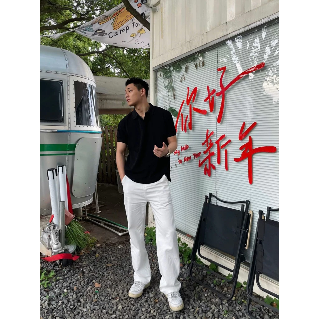Áo Polo Cá Sấu 𝐂𝐎𝐎𝐋𝐂𝐑𝐄𝐖 Vải Cotton Cá Sấu 2 Chiều Unisex Menswear Phong Cách Hàn Quốc Năng Động APN038