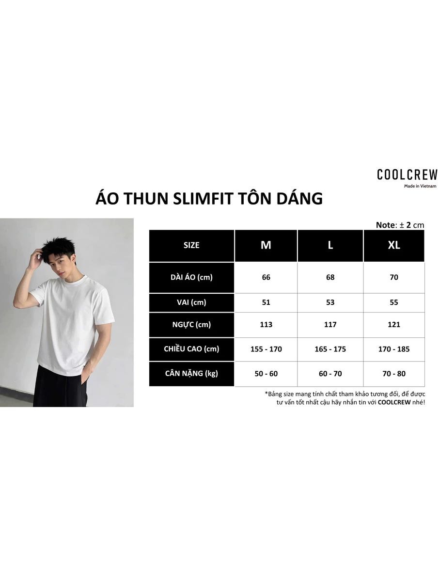 Áo Thun Slimfit Tôn Dáng 𝐂𝐎𝐎𝐋𝐂𝐑𝐄𝐖 Chất Cotton Em Bé Mềm Mịn Co Giãn Phong Cách Thể Thao Năng Động ATN054