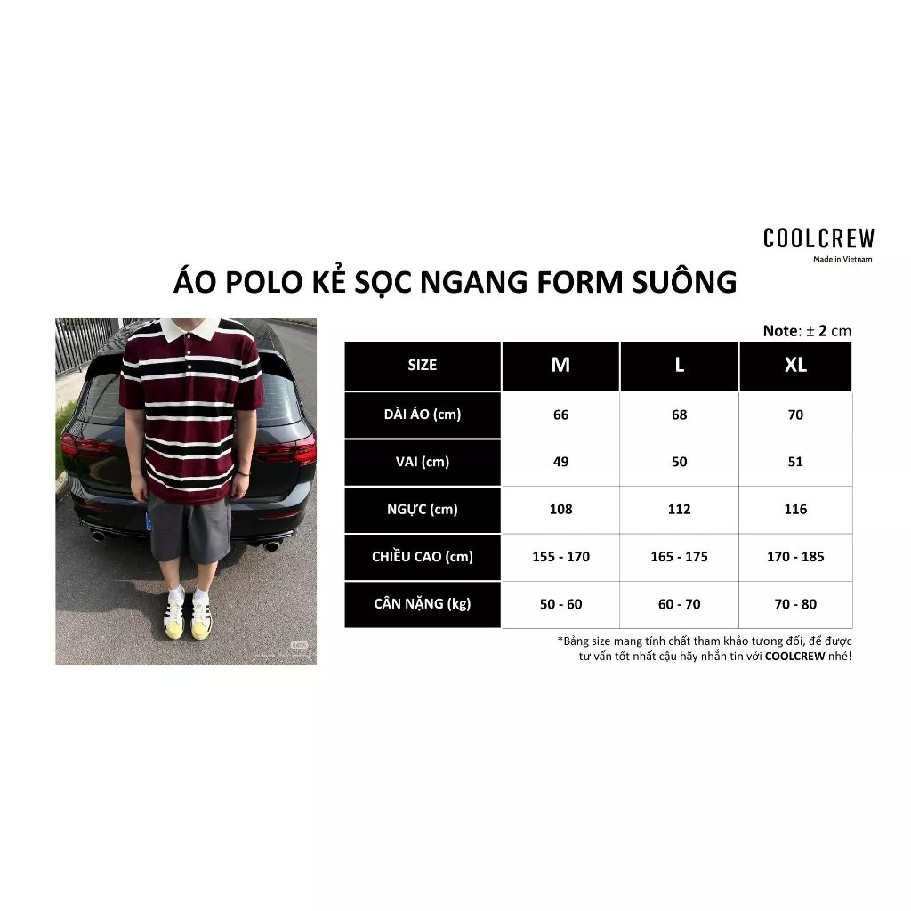 Áo Polo Kẻ Sọc Ngang 𝐂𝐎𝐎𝐋𝐂𝐑𝐄𝐖 Chất Liệu Cotton Cao Cấp Form Suông Unisex Phong Cách Hàn Quốc APN100