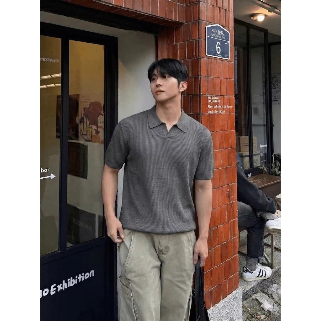 Áo Polo Len Xếp Ly 𝐂𝐎𝐎𝐋𝐂𝐑𝐄𝐖 Tay Ngắn Form Regular Fit Cao Cấp Mát Nhẹ Phong Cách Hàn Quốc ALH04 APN096