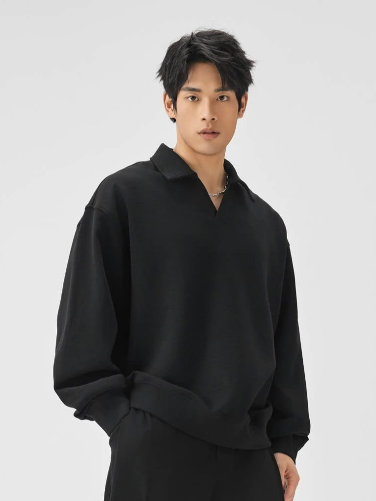 Áo Sweater Polo 𝐂𝐎𝐎𝐋𝐂𝐑𝐄𝐖 Vải Nỉ Tay Dài Form Rộng Unisex Menswear Phong Cách Hàn Quốc Năng Động ASW029