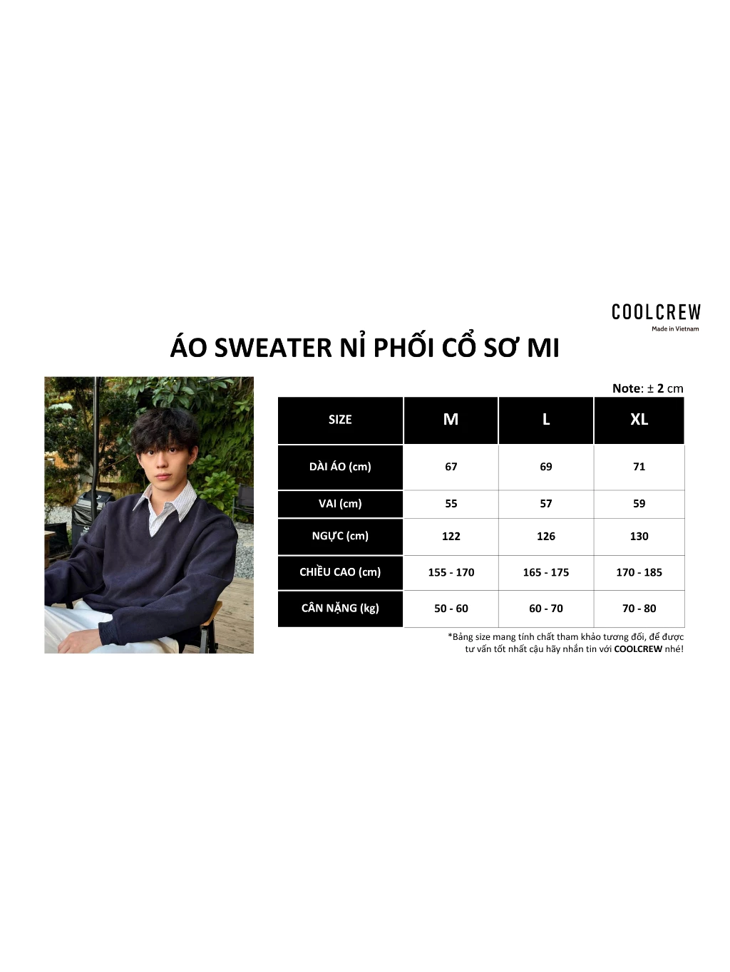 Áo Sweater Nỉ Phối Cổ Sơ Mi 𝐂𝐎𝐎𝐋𝐂𝐑𝐄𝐖 Unisex Nam Nữ Form Rộng Phong Cách Thời Trang Hàn Quốc ASW072