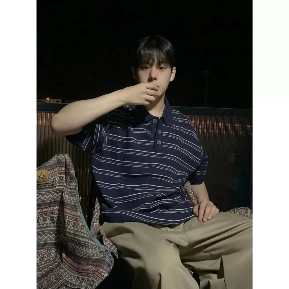 Áo Polo Len Dệt Kim Kẻ Sọc Ngang 𝐂𝐎𝐎𝐋𝐂𝐑𝐄𝐖 Ngắn Tay Form Rộng Unisex Phong Cách Thời Trang Hàn Quốc ALH11 APN114