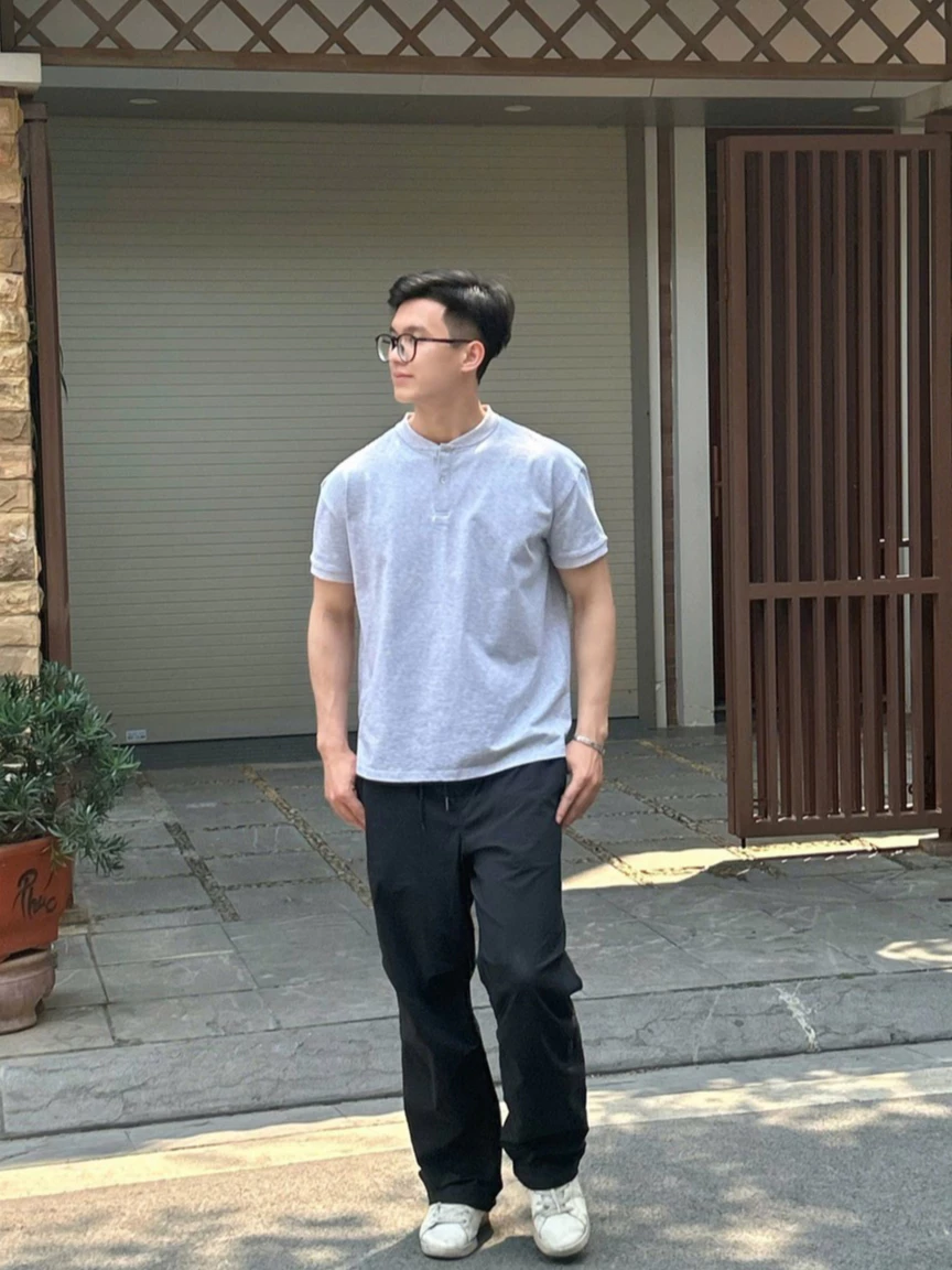 Áo Thun Cổ Trụ Ver 1 𝐂𝐎𝐎𝐋𝐂𝐑𝐄𝐖 100% Cotton 2 Chiều Unisex Menswear Phong Cách Hàn Quốc Năng Động ATN012