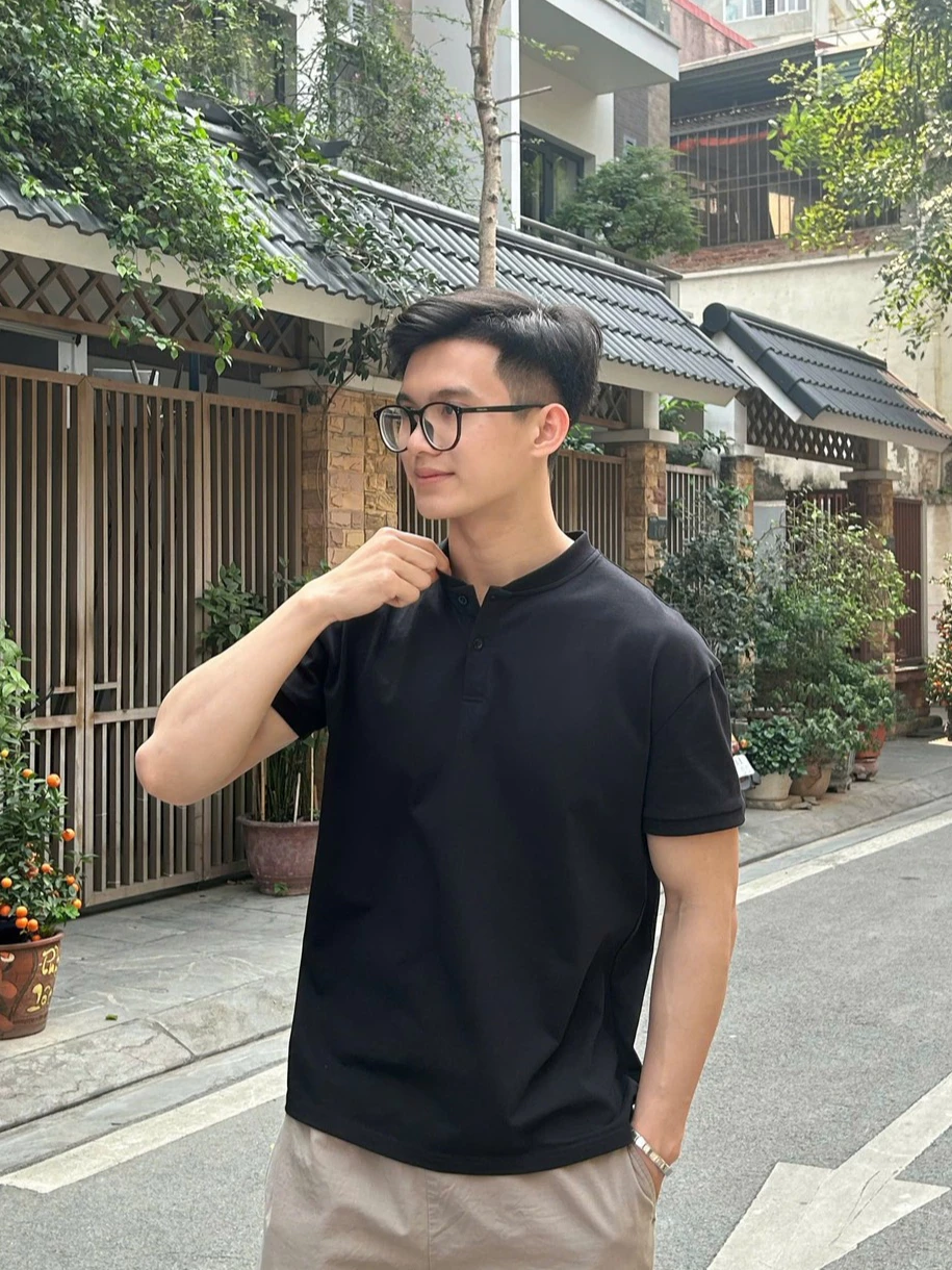 Áo Thun Cổ Trụ Ver 1 𝐂𝐎𝐎𝐋𝐂𝐑𝐄𝐖 100% Cotton 2 Chiều Unisex Menswear Phong Cách Hàn Quốc Năng Động ATN012