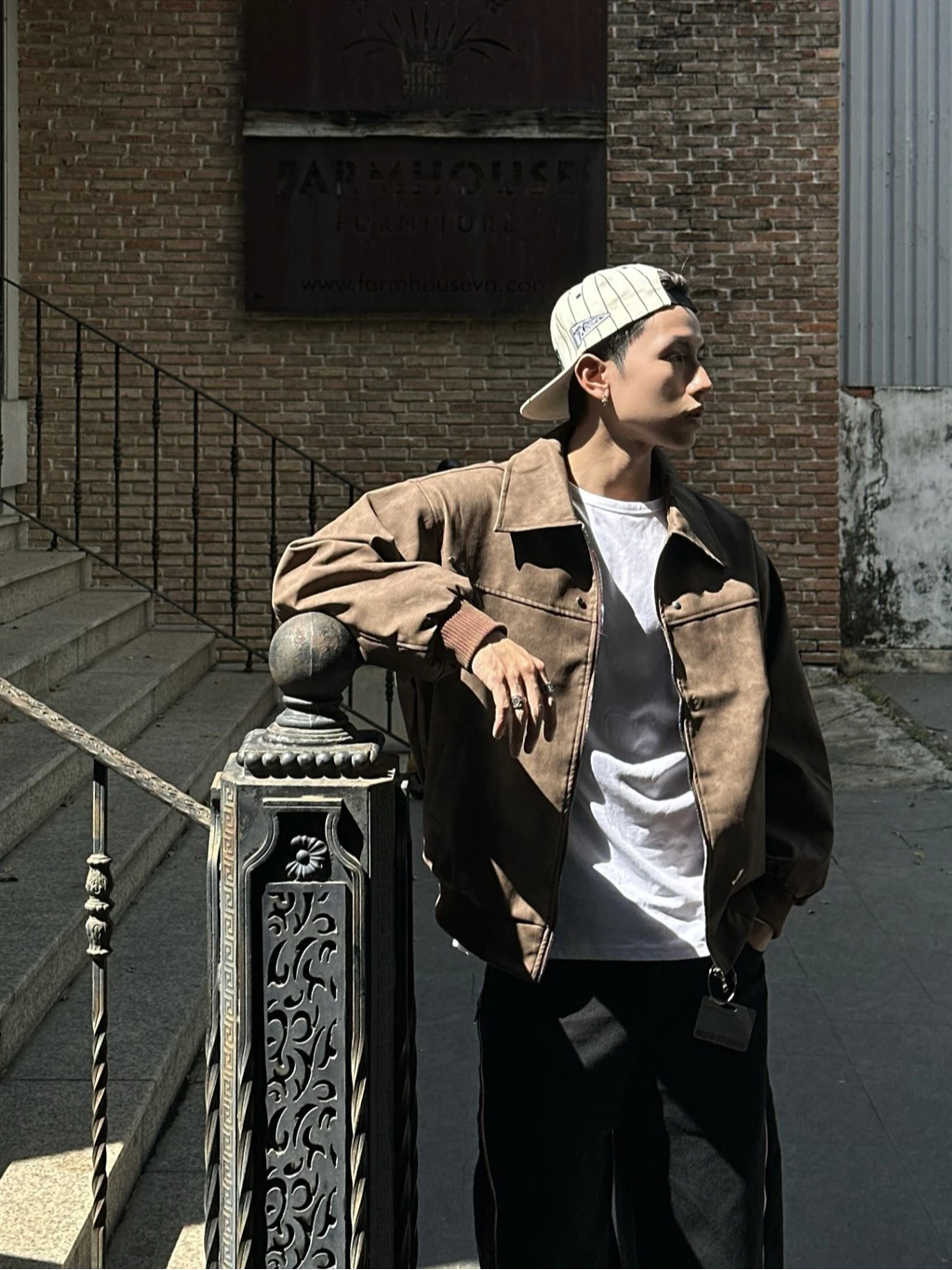 Áo Khoác Da Loang 𝐂𝐎𝐎𝐋𝐂𝐑𝐄𝐖 Unisex Cổ Bẻ Khóa Kéo Phong Cách Retro Đường Phố AKD013