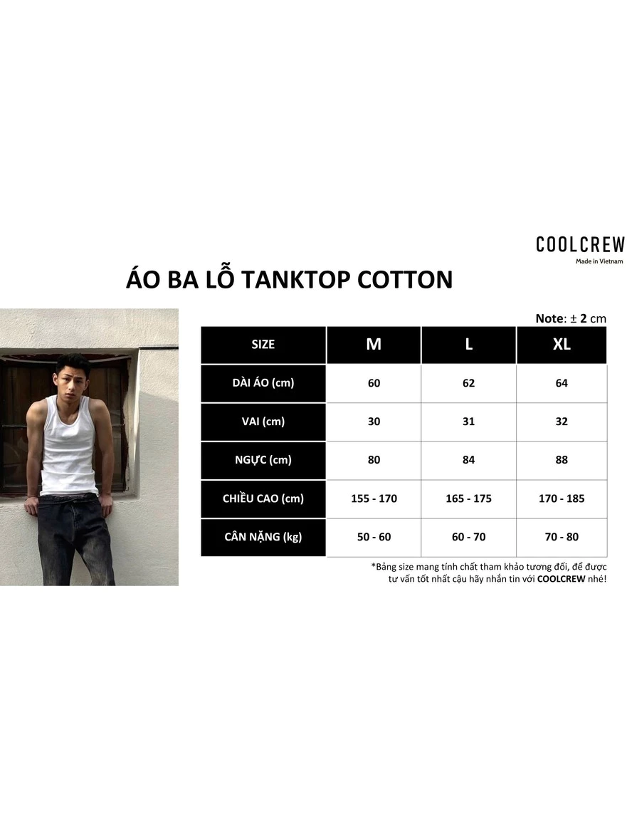Áo Ba Lỗ Tanktop Nam 𝗖𝗼𝗼𝗹𝗰𝗿𝗲𝘄 Chất Liệu Cotton Ôm Body Tôn Dáng Phong Cách Thể Thao, Năng Động ATK101