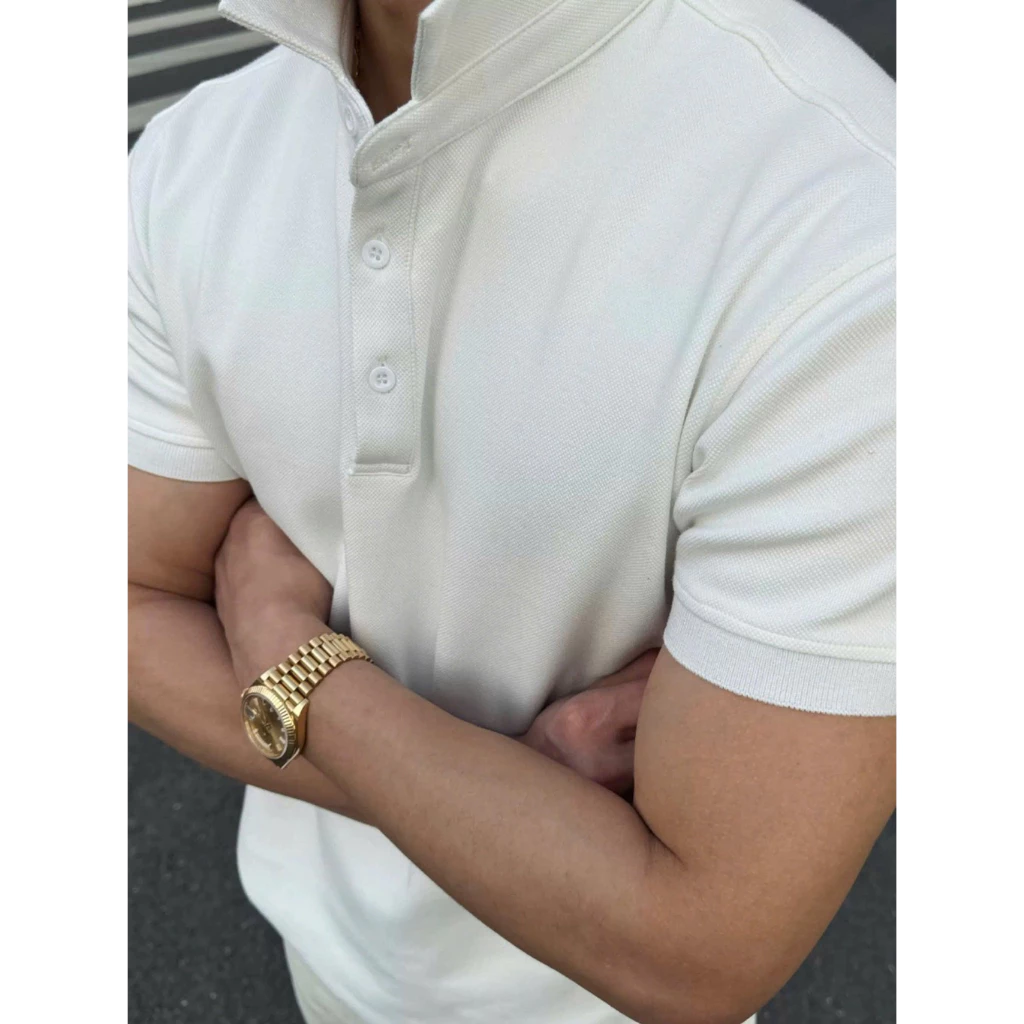 Áo Thun Polo Cổ Cúc 𝐂𝐎𝐎𝐋𝐂𝐑𝐄𝐖 Vải Cotton Cao Cấp Co Giãn 2 Chiều Unisex Thời Trang Thu Hè APN021