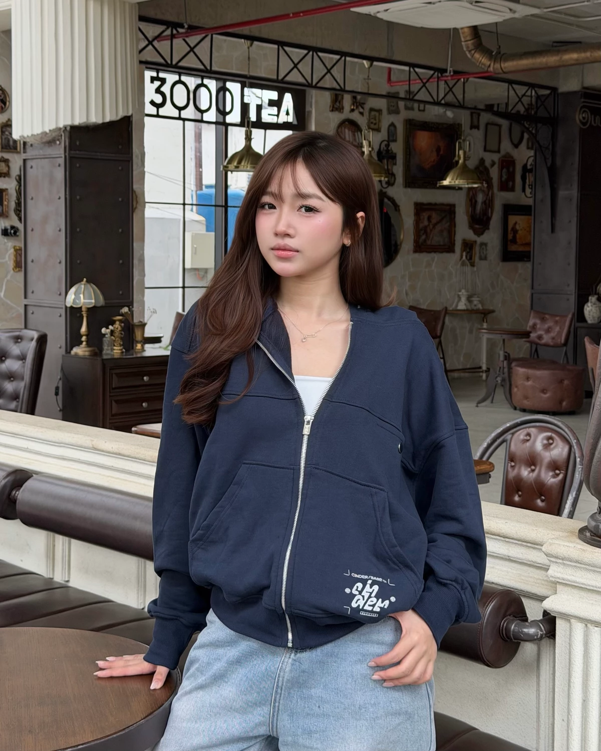 Áo Hoodie Zip Boxy BASE Cinder Form Đẹp, Local Brand Chính Hãng