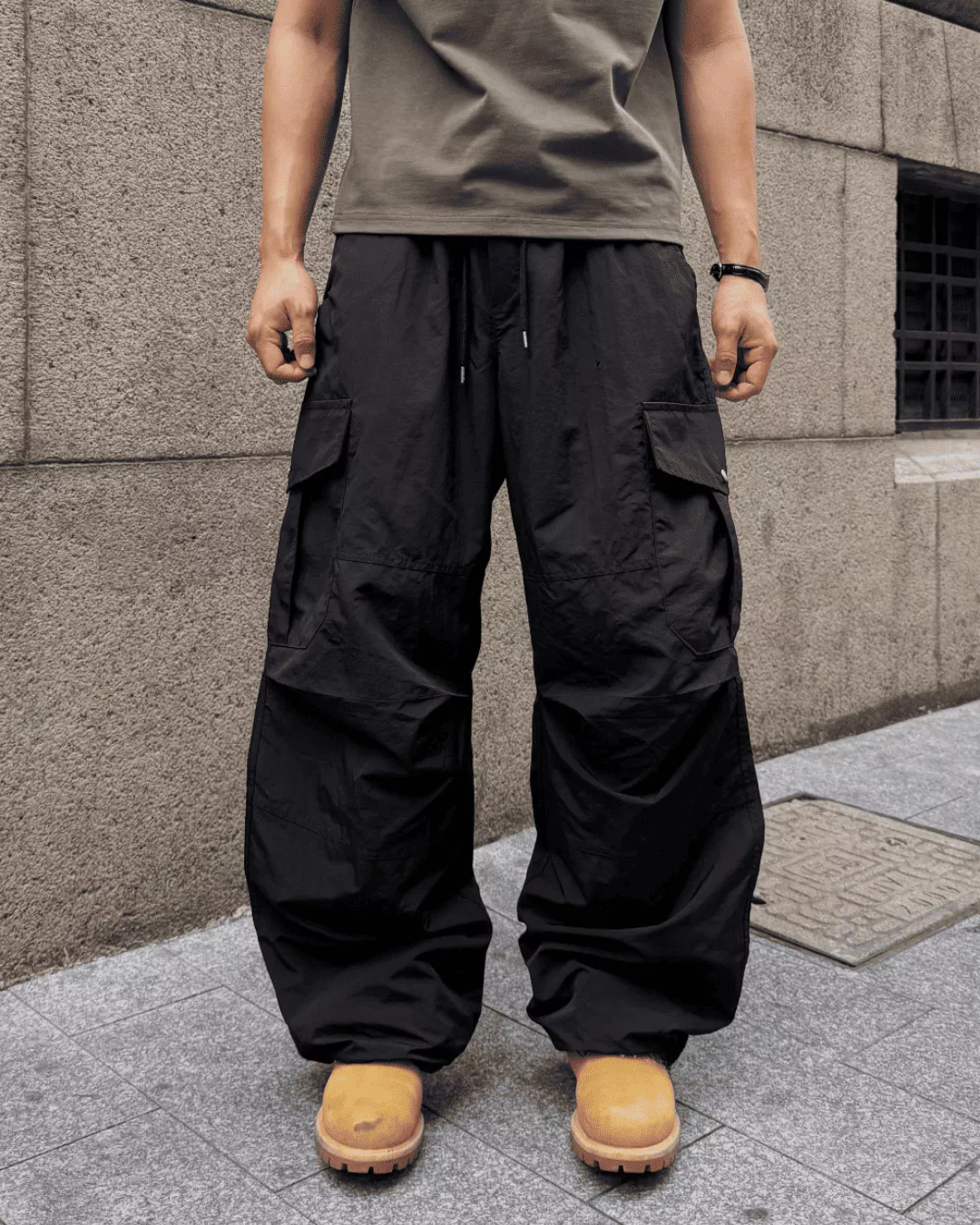 Quần Túi Hộp Vải Gió 𝐂𝐎𝐎𝐋𝐂𝐑𝐄𝐖 Cargo Pants Unisex Ống Rộng Phong Cách Hàn Quốc QTD122