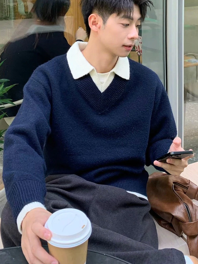 Áo Len Cổ Bẻ Layer 𝐂𝐎𝐎𝐋𝐂𝐑𝐄𝐖 Form Rộng Unisex Nam Nữ Phong Cách Hàn Quốc ALD 05 ALD084