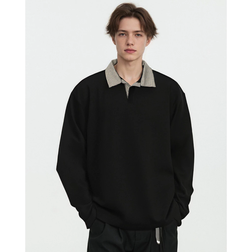 Áo Thun Dài Tay Hoạ Tiết Phối Cổ Giữ Nhiệt 𝐂𝐎𝐎𝐋𝐂𝐑𝐄𝐖 Unisex Thu Đông ATD065