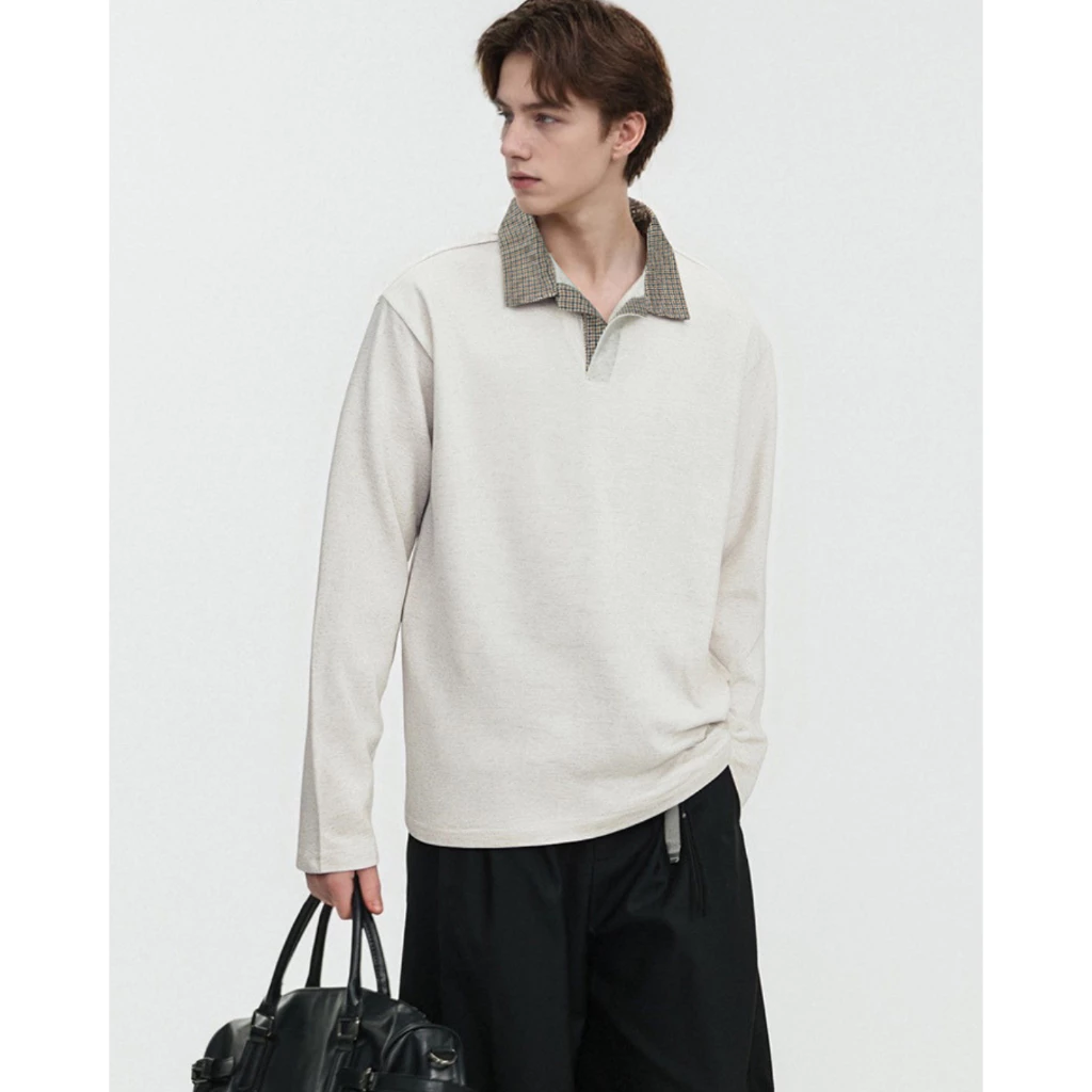 Áo Thun Dài Tay Hoạ Tiết Phối Cổ Giữ Nhiệt 𝐂𝐎𝐎𝐋𝐂𝐑𝐄𝐖 Unisex Thu Đông ATD065