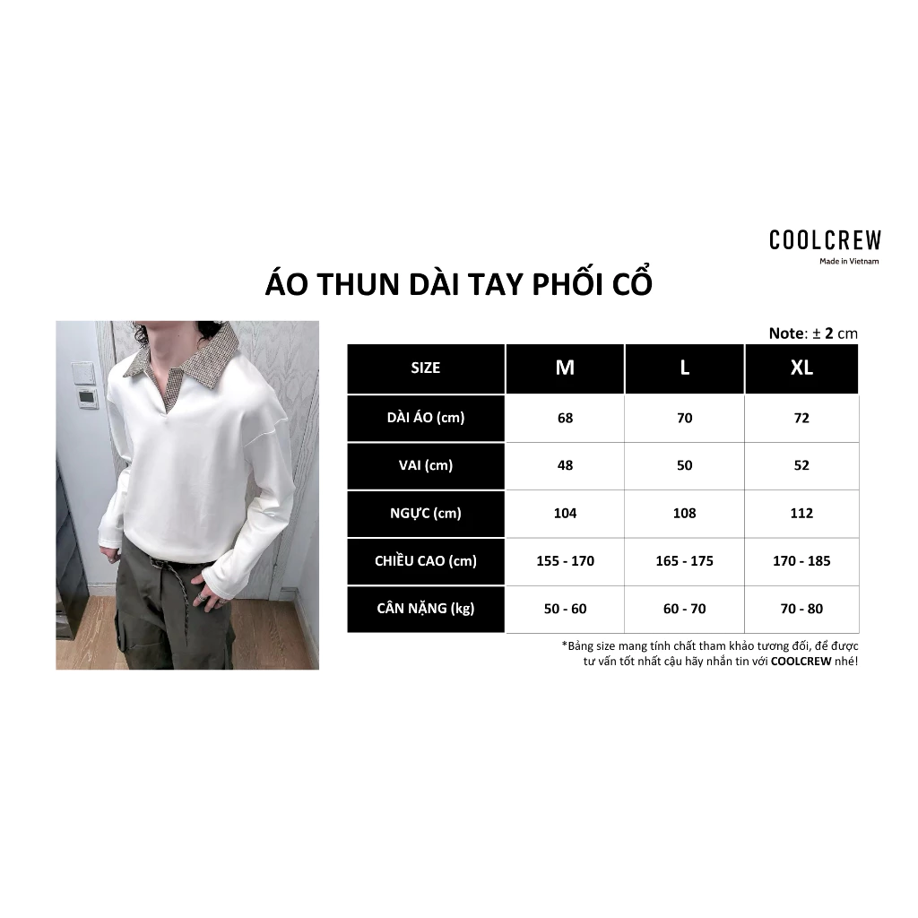 Áo Thun Dài Tay Hoạ Tiết Phối Cổ Giữ Nhiệt 𝐂𝐎𝐎𝐋𝐂𝐑𝐄𝐖 Unisex Thu Đông ATD065