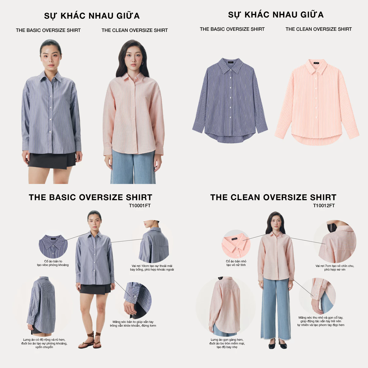 Áo sơ mi Basic Oversize Shirt (form cũ) MONO TALK nhiều màu, mềm mát, hạn chế nhăn T10001FT