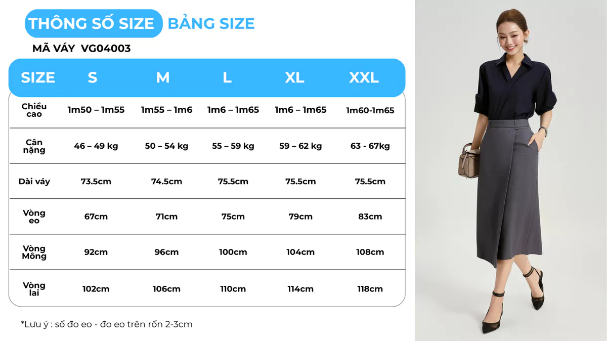 Chân Váy Nữ GUMAC Form Suông Vạt Đắp Chéo Đỉa Đôi Cách Điệu Sang Trọng VG04003