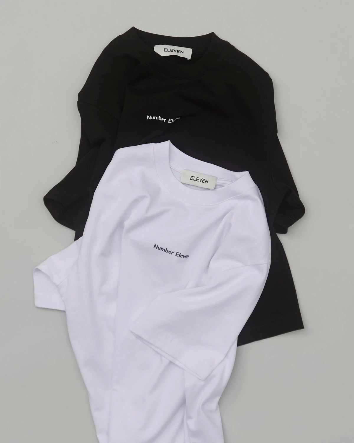 Eleven - Áo Thun Unisex Nam Nữ In Number Eleven Ngang | Màu Trắng