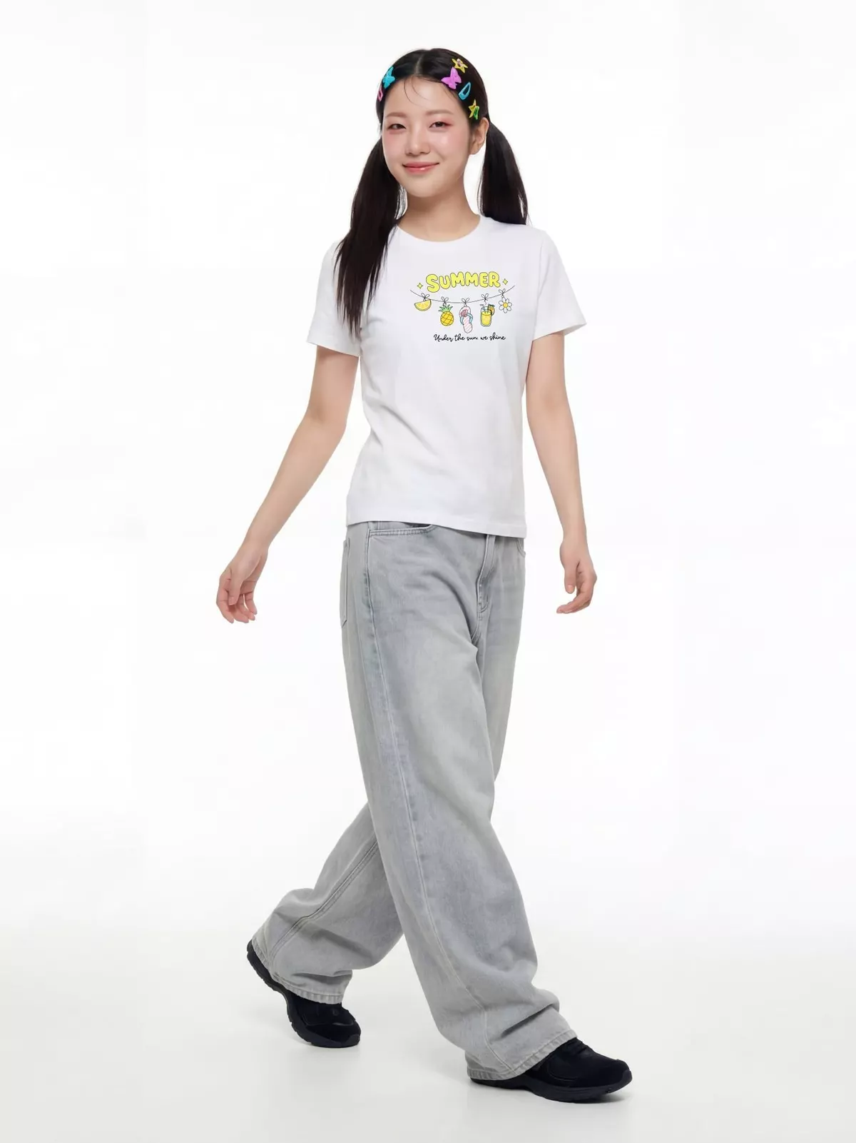 Áo Thun Nữ Baby Fit Graphic Summer LIMEORANGE - LO26111112