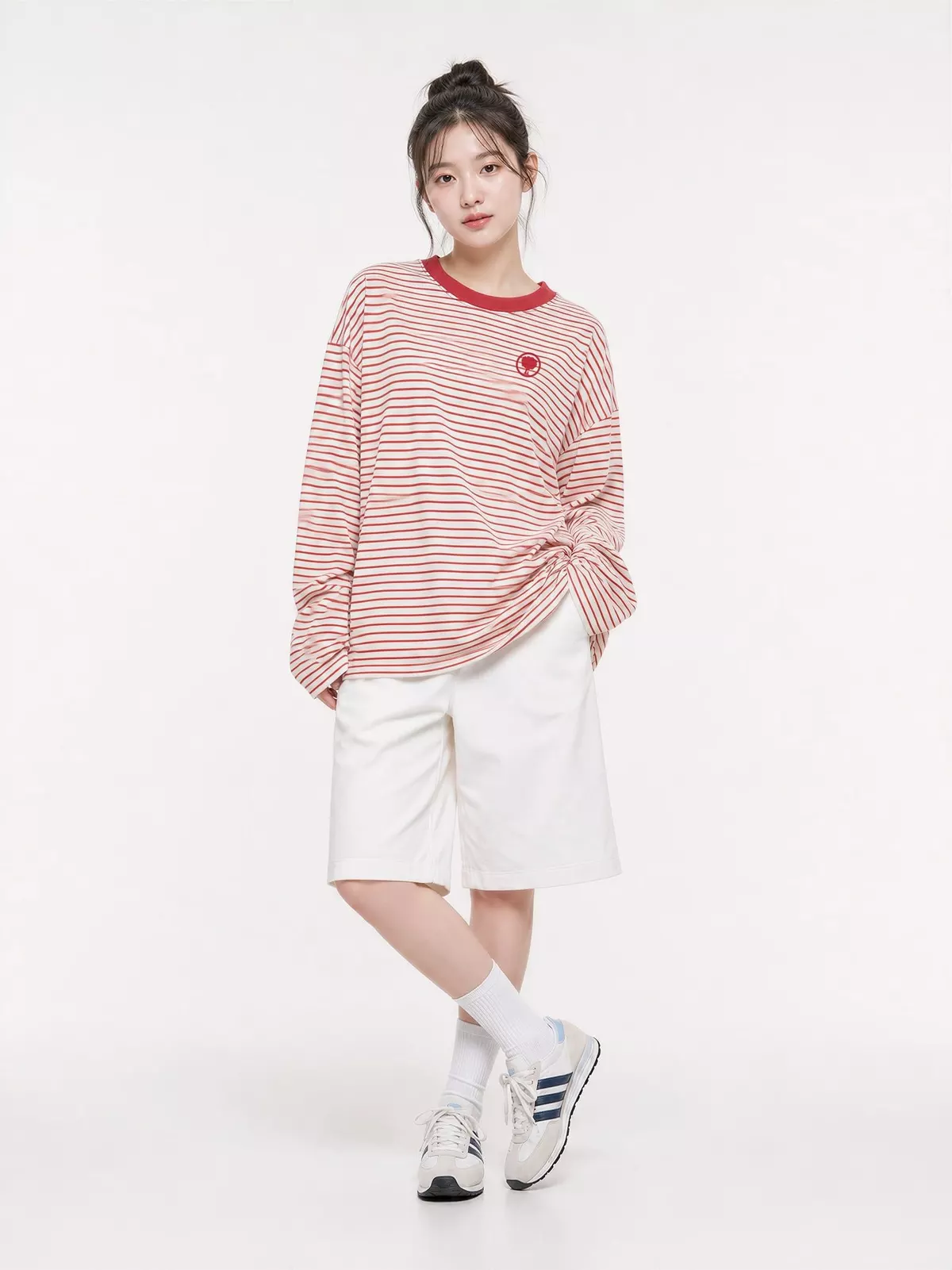 Áo Thun Sọc Ngang Form Rộng Tay Dài LIMEORANGE - LO26101101