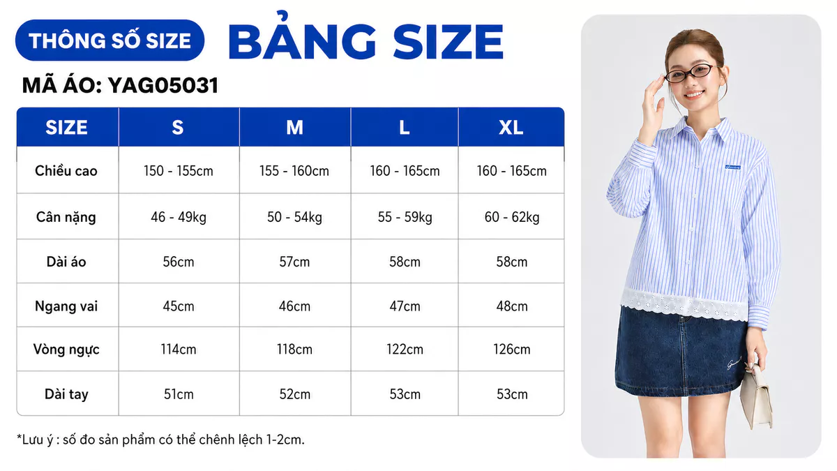 Áo Sơ Mi Nữ Gmorning - GUMAC Form Boxy Tay Dài Lai Phối Ren Nữ Tính Tinh Tế YAG05031