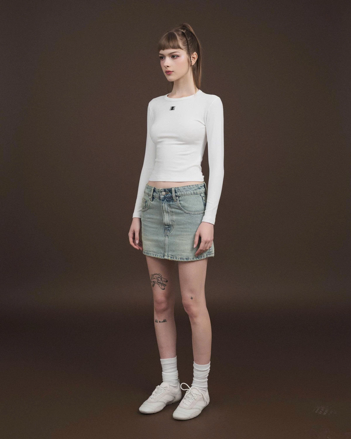 Eleven - Chân Váy Denim Mini | Màu Xanh Nhạt