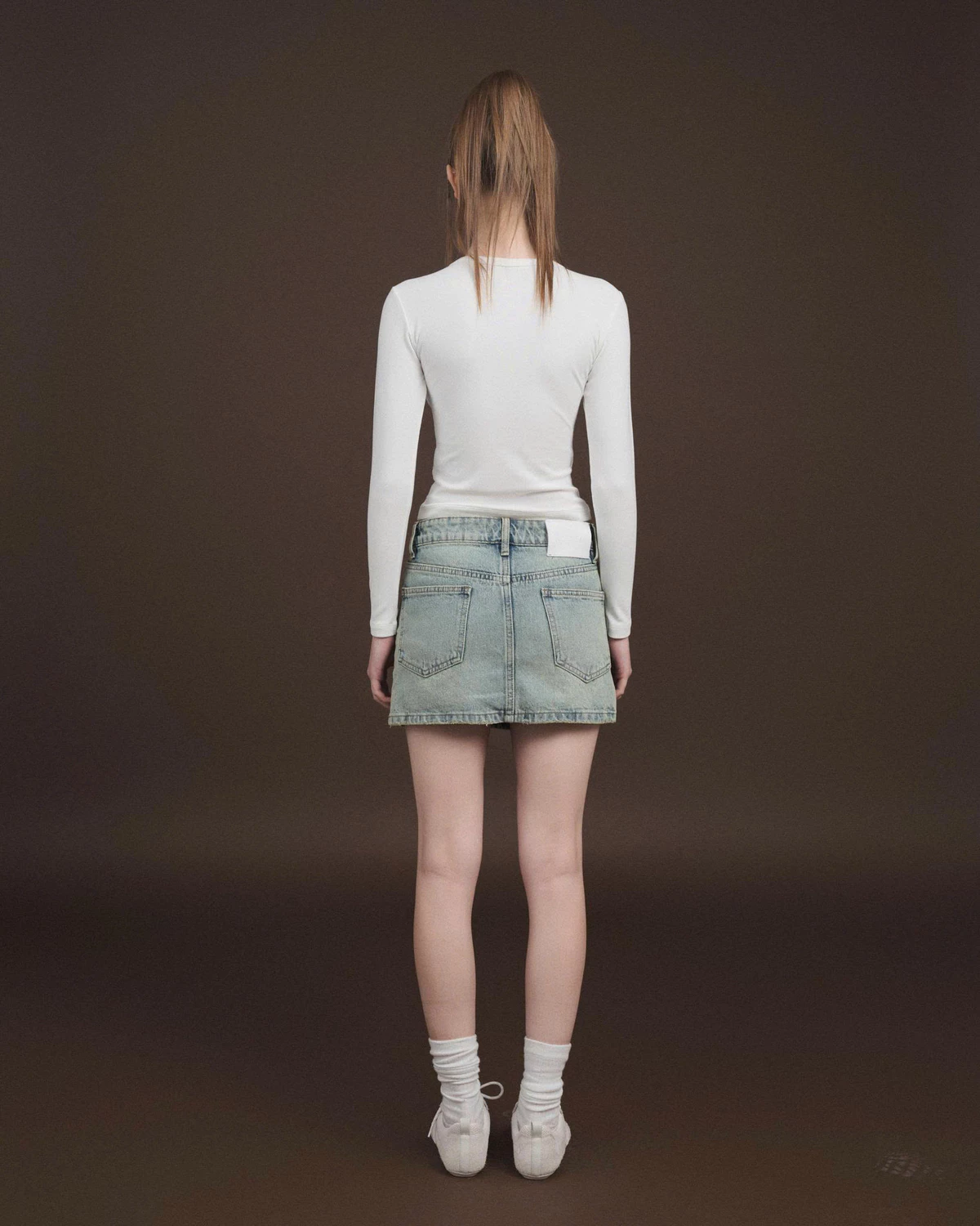 Eleven - Chân Váy Denim Mini | Màu Xanh Nhạt