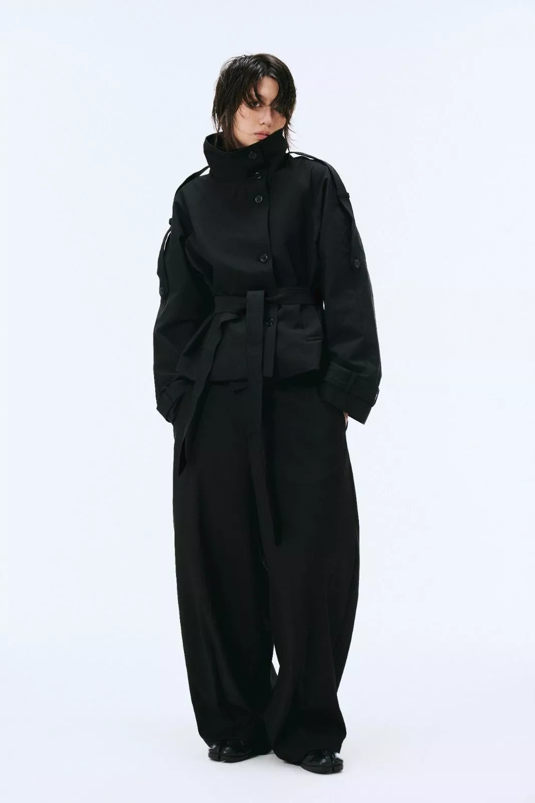 Áo Khoác Trench Coat Cổ Cao Thời Trang Vải Dạ 67PERCENT / 67% - COLLAR TRENCH JACKET