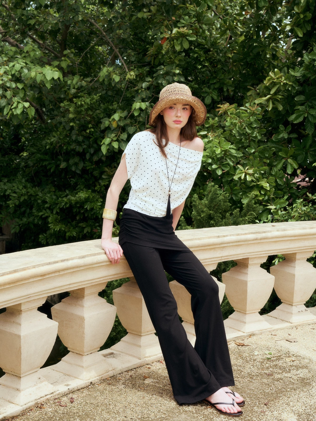 Nosbyn - Quần Dài Ống Loe Nhẹ -  Stretch Flared Pants