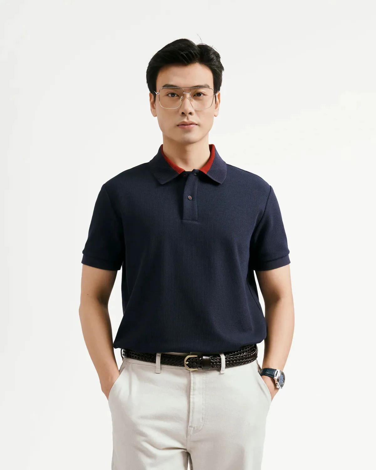 Áo Polo Tay Ngắn Nam Phối Cổ Form Fitted - Routine 10F25POL001