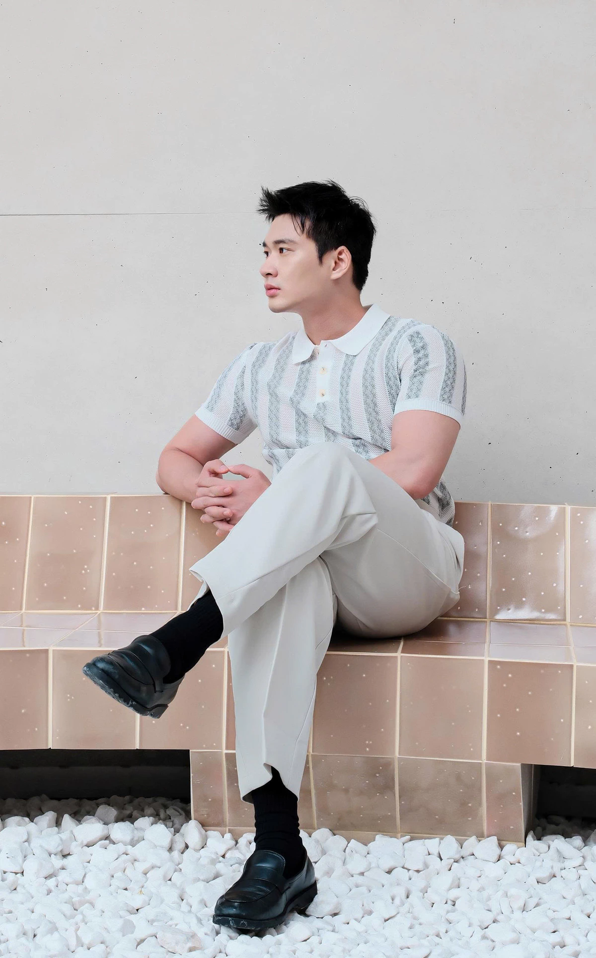 Quần Tây Nam SSSTUTTER Bottega Straight Ống Suông Xếp Ly Form Regular Cao Cấp Thanh Lịch