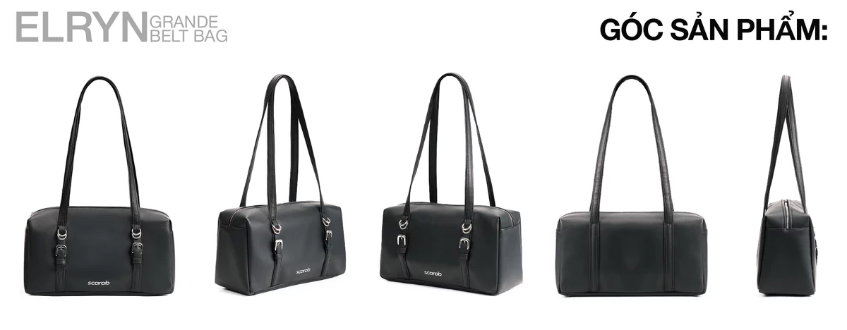 Túi xách đeo vai SCARAB ELRYN BELT VENTI BAG thời trang nam nữ đựng vừa iPad 11 inch, điện thoại, ví tiền, đồ trang điểm