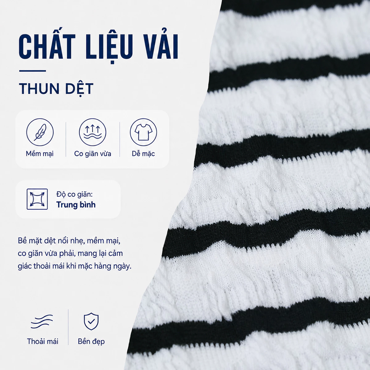 Áo Thun Nữ GUMAC Áo Phông Kiểu Kẻ Sọc Ngang Dáng Ngắn Bo Eo Co Giãn Mềm Mát LATF0514