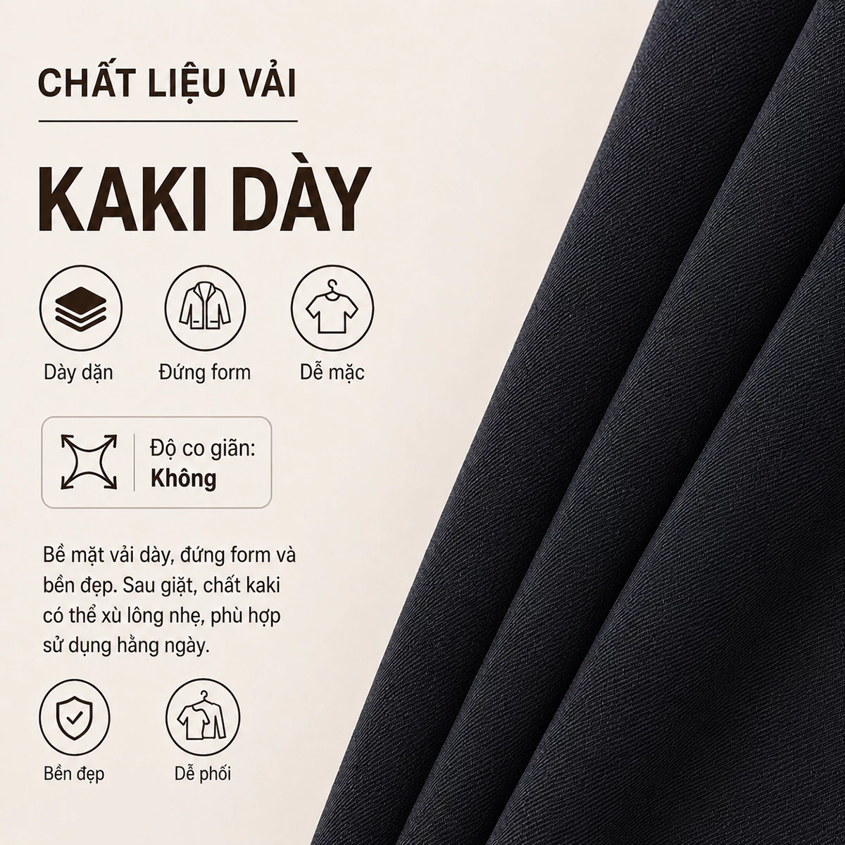 Chân Váy Chữ A Dáng Dài GUMAC - Gmorning Chân Váy Kaki Midi Túi Vuông Tôn Dáng Cao Cấp YVF04060