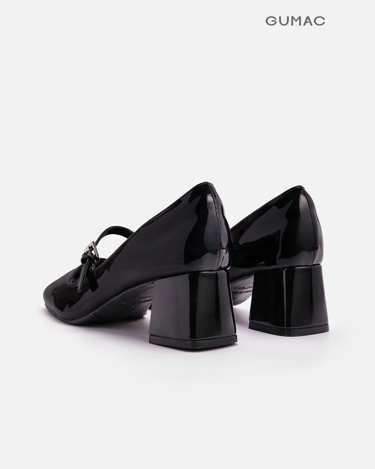 Giày Cao Gót Nữ GUMAC Gót Vuông 5cm Quai Khóa Thời Trang GF04057