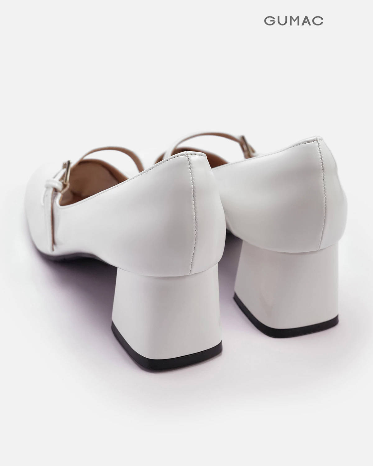 Giày Cao Gót Nữ GUMAC Gót Vuông 5cm Quai Khóa Thời Trang GF04057