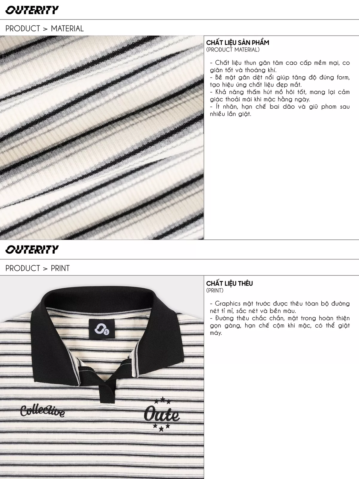 Áo Polo Baby Tee Kẻ Ngang Outerity Sera Ôm Dáng Nữ - Localbrand 2026