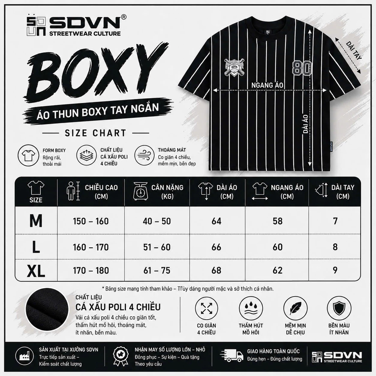 Áo Thun Baseball  Unisex Form Boxy  - Brand Chính Hãng SDVN