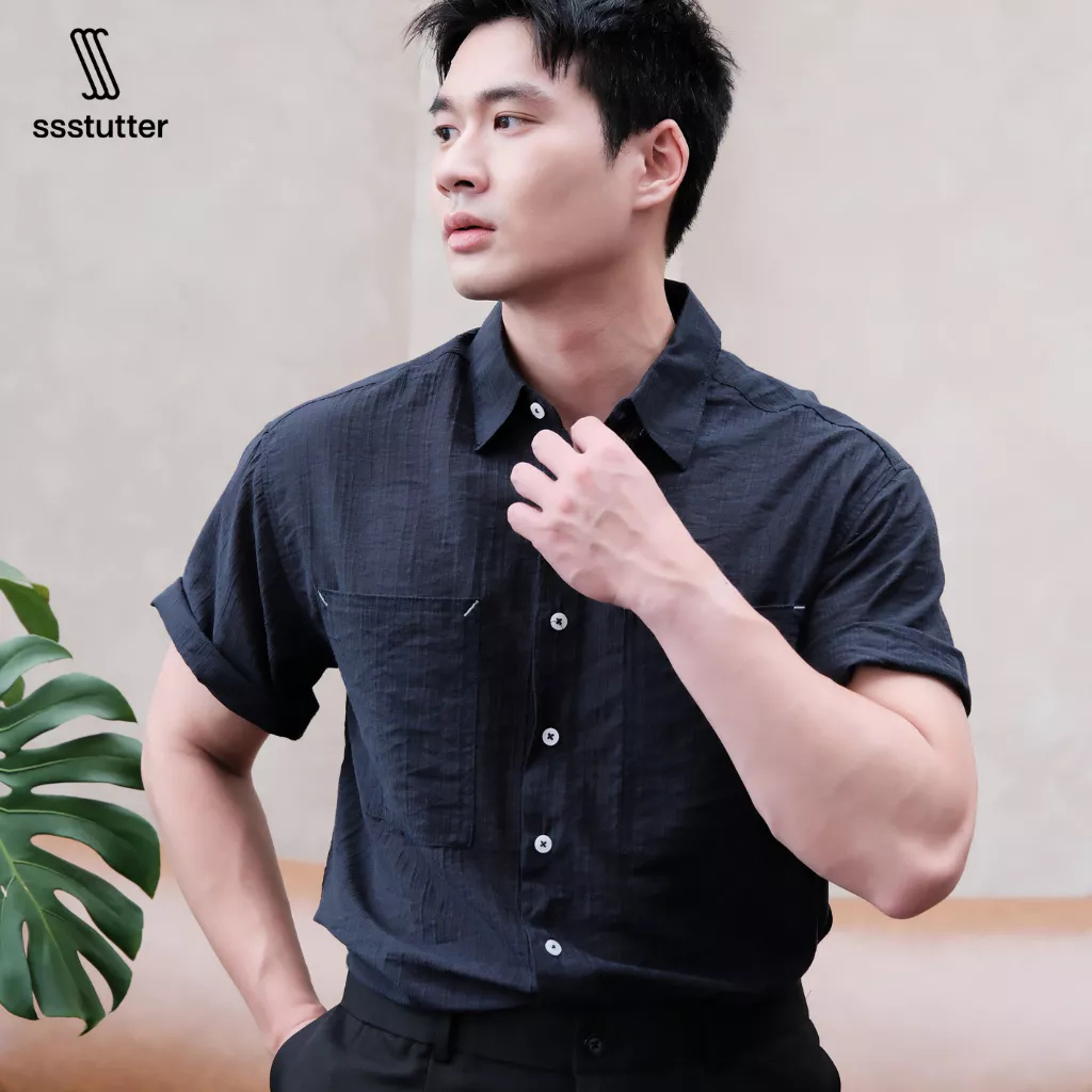 Áo Sơ Mi Nam SSSTUTTER Essential Pocket Shirt Tay Ngắn Vải Linen Lyocell Form Relaxed Cao Cấp