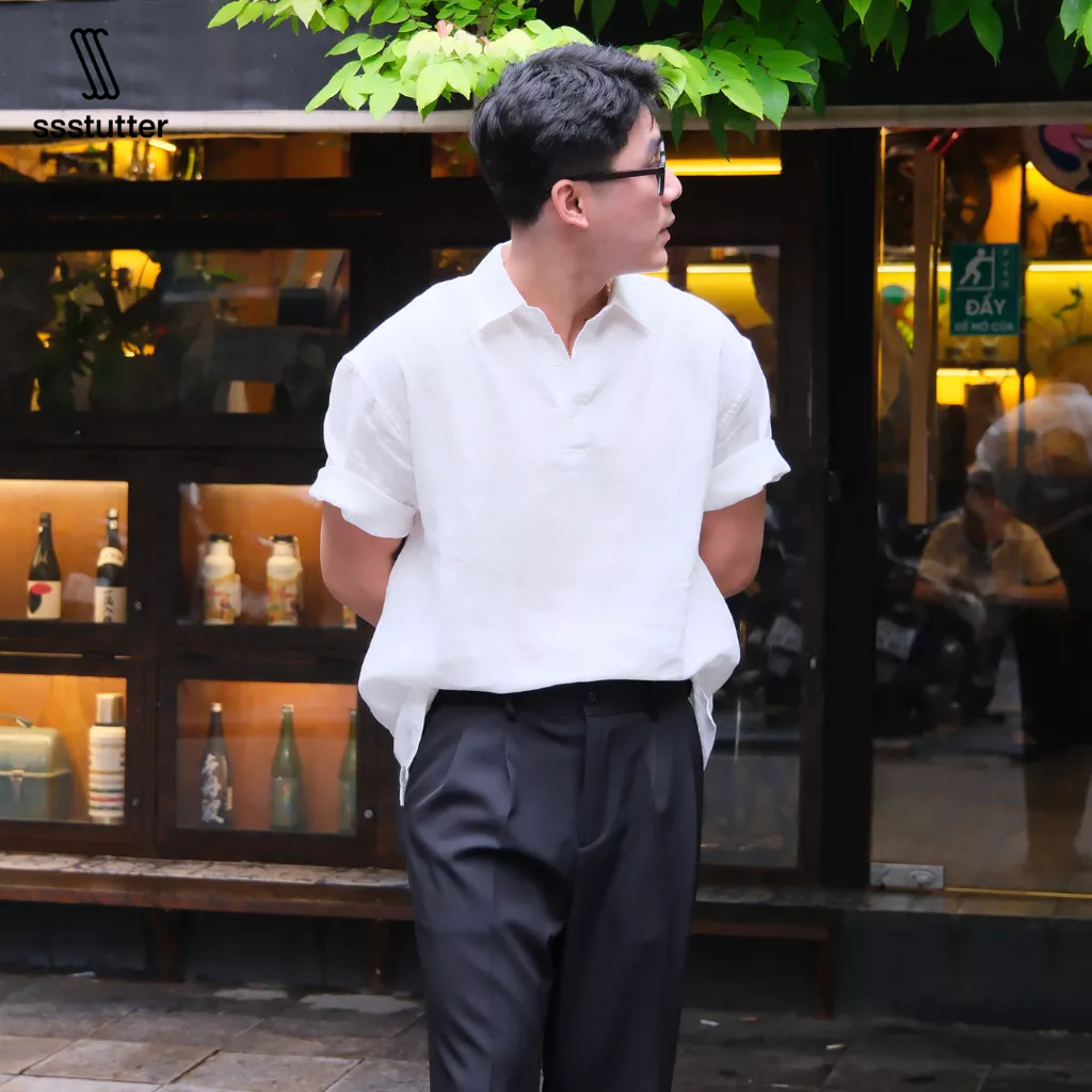 Áo Polo Nam SSSTUTTER Relaxed Linen Polo Vải Linen Cao Cấp Form Relaxed Thoáng Mát