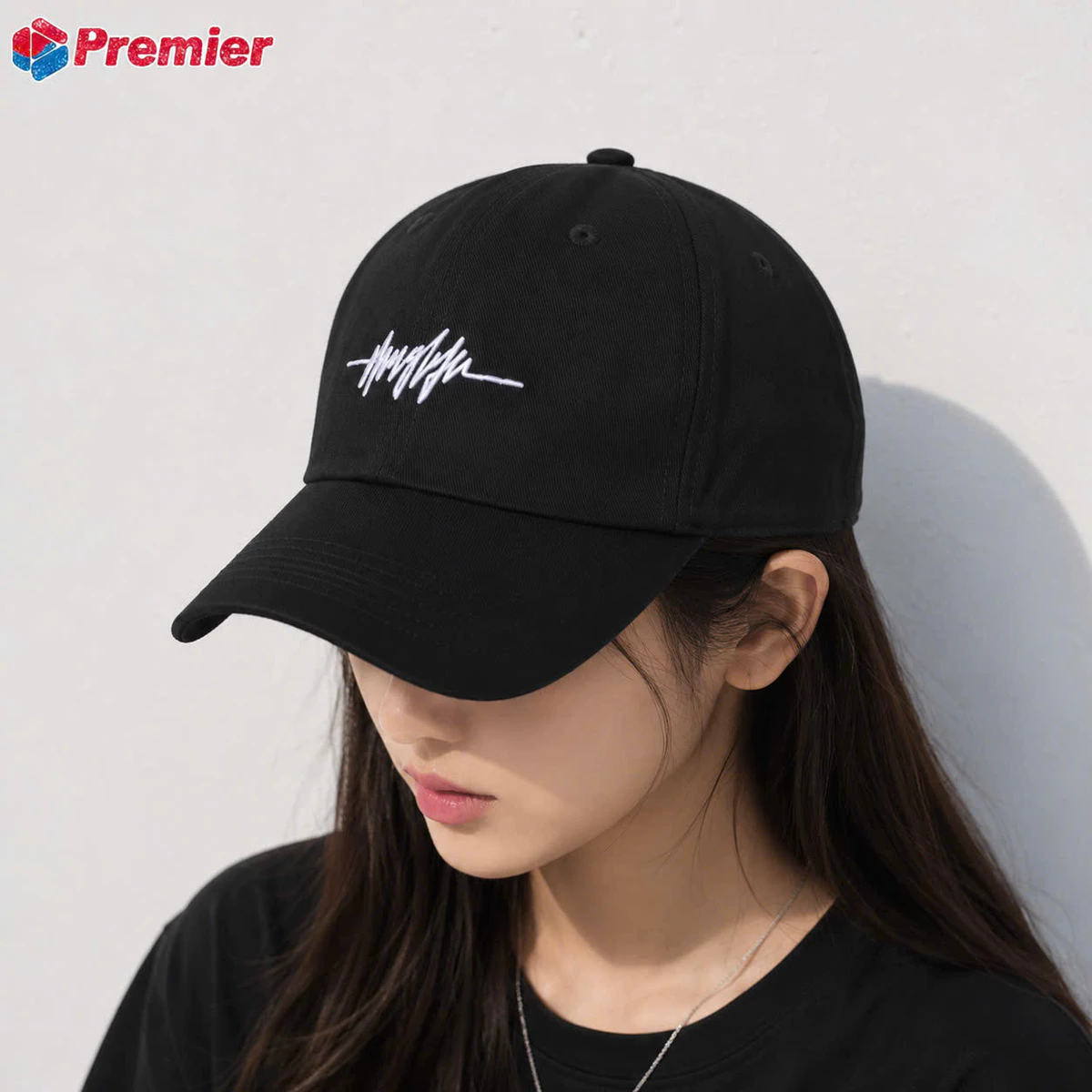 PREMI3R Nón vải thêu dadhat G4 thug line black F0051M