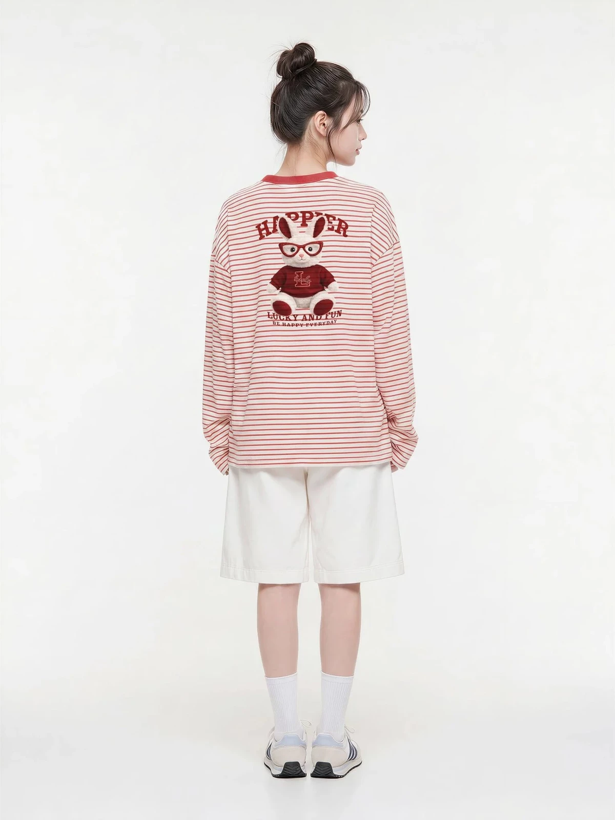 Áo Thun Sọc Tay Dài Pique Stripe LIMEORANGE